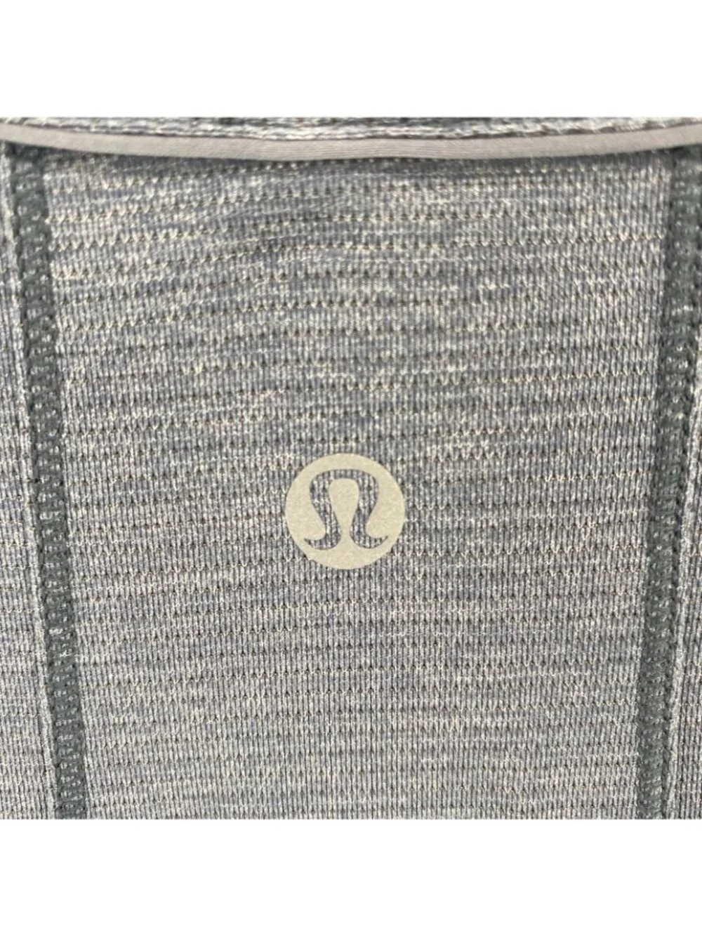 Lululemon Pace Perfect Short Sleeve Heathered Sterling Top Womens 10 Gray Tank